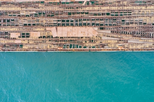 Abandonded Jetty and Clear Ocean Water - Kwinana Bulk Jetty - Australian Stock Image