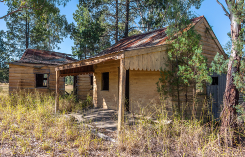 Abandoned Cottage near Miles in Queensland - Australian Stock Image