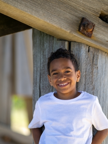 Aboriginal Boy - Australian Stock Image