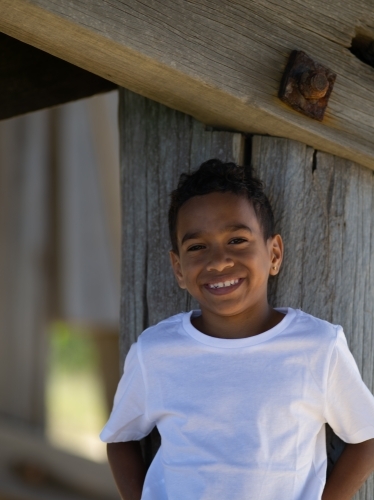 Aboriginal Boy - Australian Stock Image