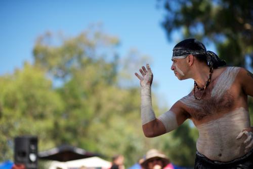Aboriginal Dancer Emerging from Shadow