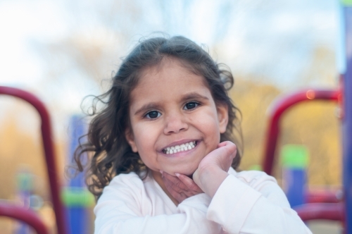 Aboriginal girl - Australian Stock Image