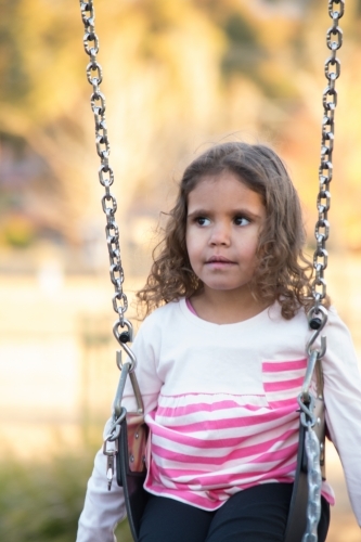 Aboriginal girl - Australian Stock Image