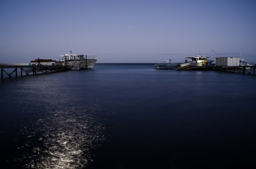 Abrolhos jettys at night