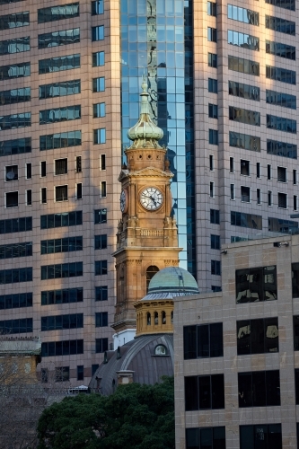 Abstract patterns of buildings and architecture in the city - Australian Stock Image
