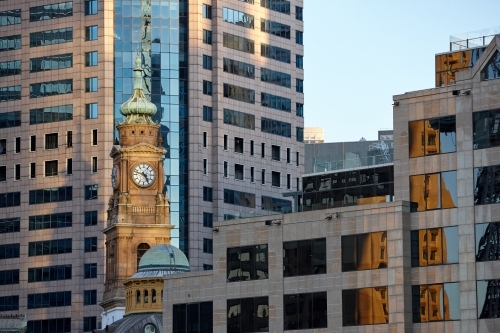 Abstract patterns of buildings and architecture in the city - Australian Stock Image