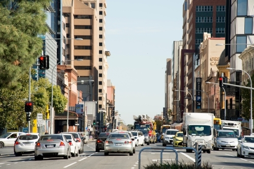 Adelaide City traffic - Australian Stock Image
