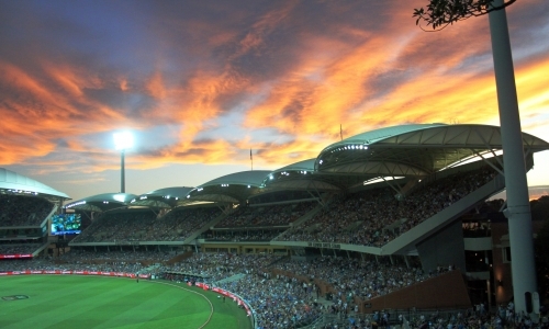 Adelaide oval at sunset