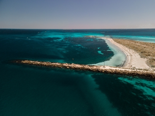 Aerial image of shallow reef surrounding Woodman Point - Australian Stock Image