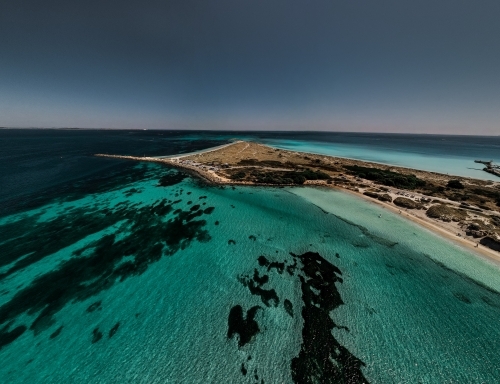 Aerial image of shallow reef surrounding Woodman Point - Australian Stock Image