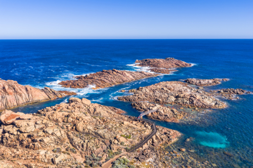 Aerial of Canal Rocks In Yallingup Western Australia - Australian Stock Image
