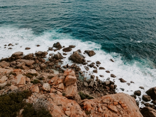 Aerial of rugged coast - Australian Stock Image