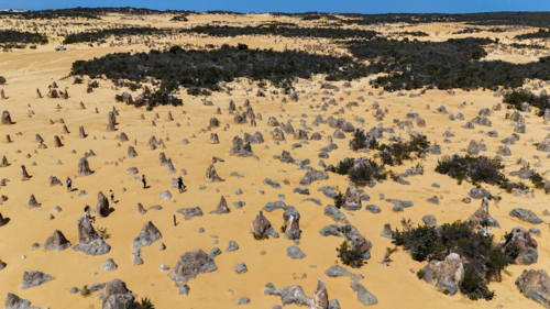 Aerial of The Pinnacles - Australian Stock Image