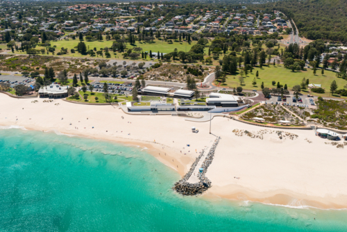 Aerial Over City Beach Western Australia - Australian Stock Image