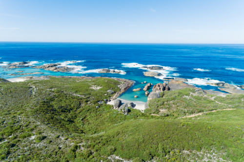 Aerial Over Elephant Cove Denmark - Australian Stock Image