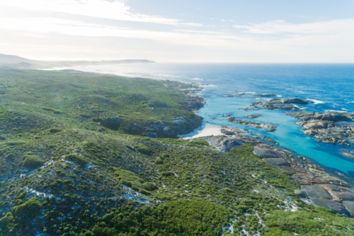 Aerial Over Madfish Bay Denmark - Australian Stock Image