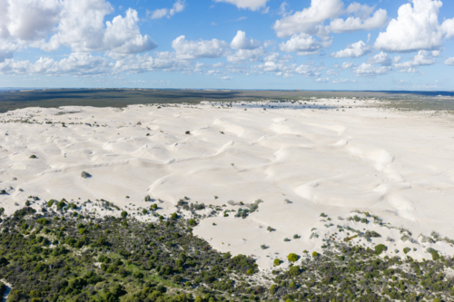 Aerial Over The Sand Dunes Of Cervantes Western Australia - Australian Stock Image