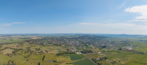 Aerial Panorama of Glen Innes - Australian Stock Image