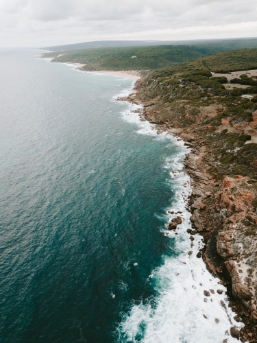 Aerial shot Australian coast - Australian Stock Image