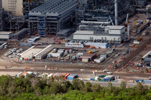 Aerial view of a construction site - Australian Stock Image