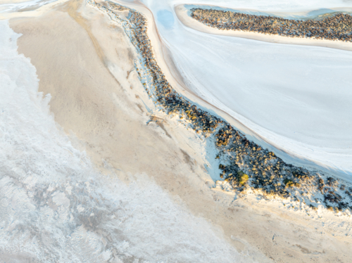 Aerial view of a salt lake - Australian Stock Image