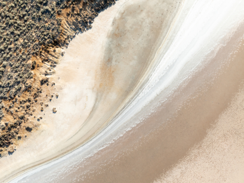 Aerial view of a salt lake - Australian Stock Image