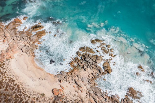 Aerial View of Berry Bay, South Australia - Australian Stock Image