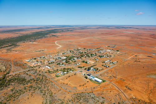 Aerial view of Boulia, Queensland - Australian Stock Image