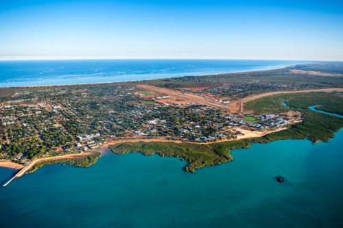 Aerial view of Broome, Western Australia - Australian Stock Image