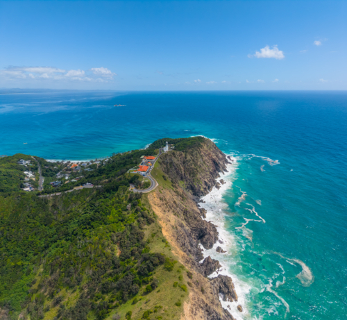 Aerial view of Byron Bay - Australian Stock Image