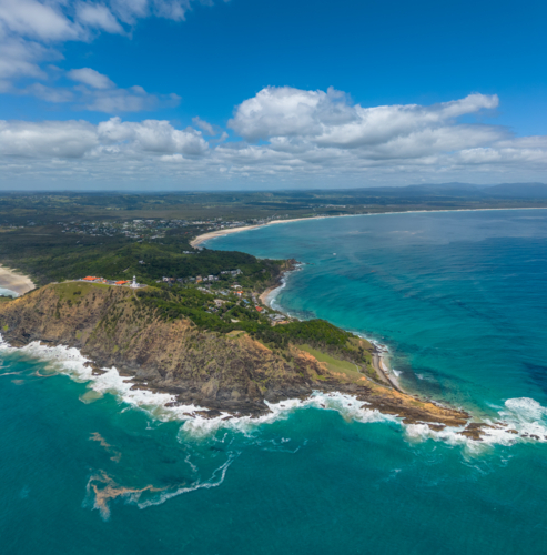 Aerial view of Byron Bay - Australian Stock Image