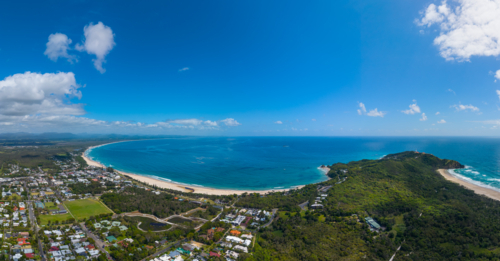 Aerial view of Byron Bay - Australian Stock Image
