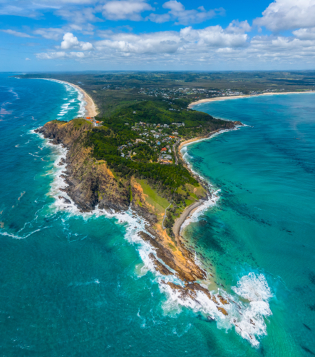 Aerial view of Byron Bay - Australian Stock Image