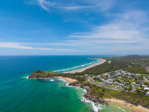 Aerial view of Cabarita Beach - Australian Stock Image