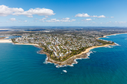 Aerial view of Caloundra - Australian Stock Image