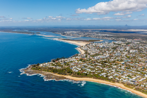 Aerial view of Caloundra - Australian Stock Image