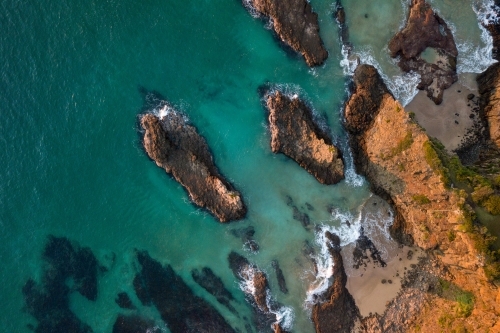 Aerial view of Cathedral Rocks - Australian Stock Image
