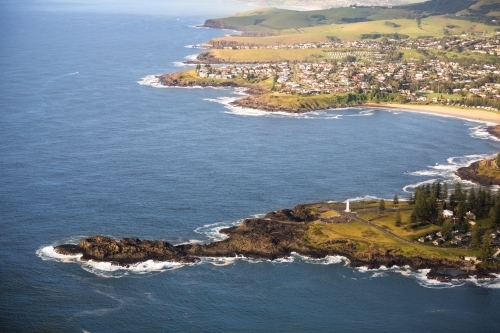 Aerial view of coastal town of Kiama - Australian Stock Image