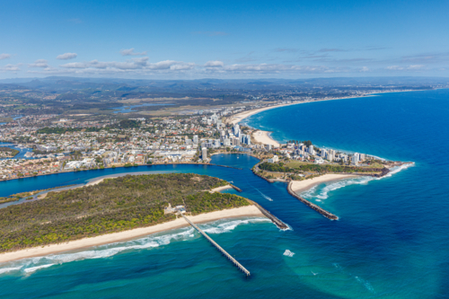Aerial View of Coolangatta - Australian Stock Image