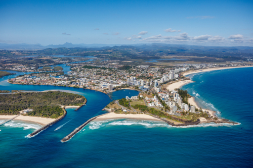 Aerial View of Coolangatta - Australian Stock Image