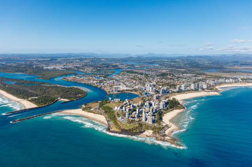 Aerial View of Coolangatta - Australian Stock Image
