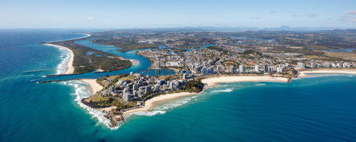 Aerial View of Coolangatta - Australian Stock Image
