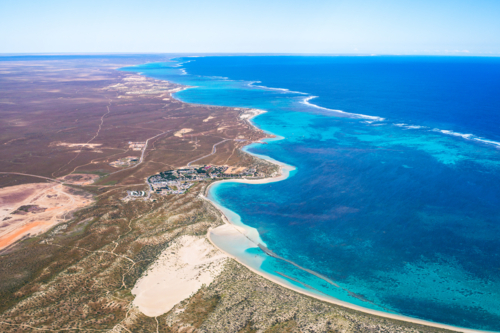Aerial view of Coral Bay, Western Australia - Australian Stock Image