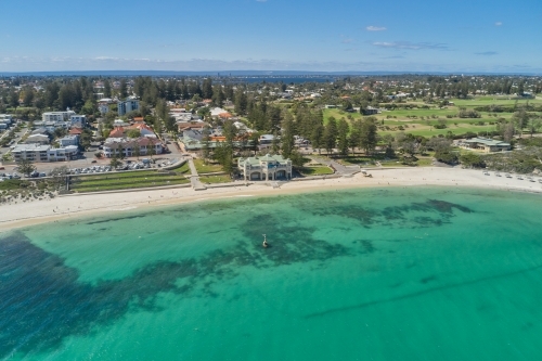 Aerial View of Cottesloe Beach in Perth, Australia - Australian Stock Image