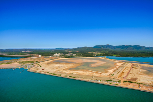 Aerial view of Fisherman's Landing near Gladstone - Australian Stock Image