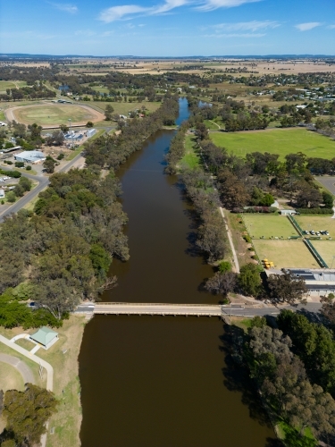 Aerial view of Forbes in regional New South Wales - Australian Stock Image