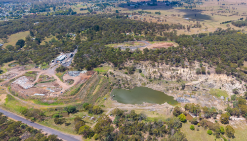 Aerial view of Glen Innes Landfill in Northern New South Wales - Australian Stock Image