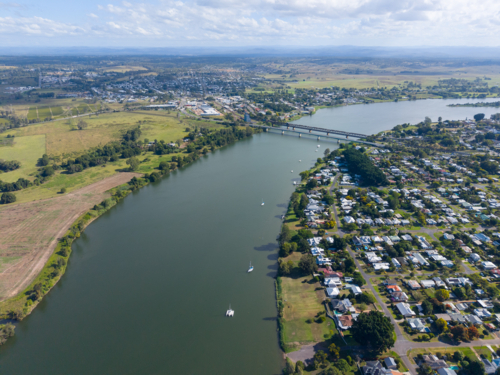 Aerial view of Grafton - Australian Stock Image