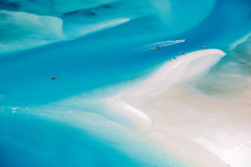 Aerial view of Hill Inlet and Whitehaven Beach - Australian Stock Image