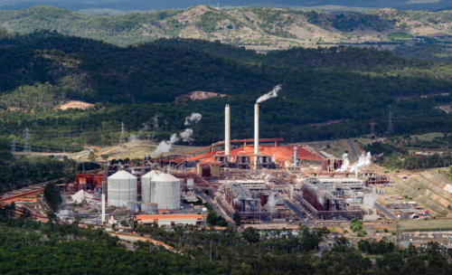 Aerial view of Industrial site in Gladstone - Australian Stock Image